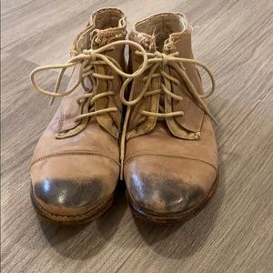 Distressed Free People booties